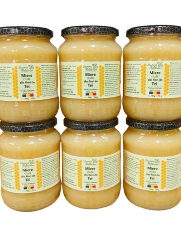 Pachet 6 x Miere de Tei 950g + Transport GRATUIT