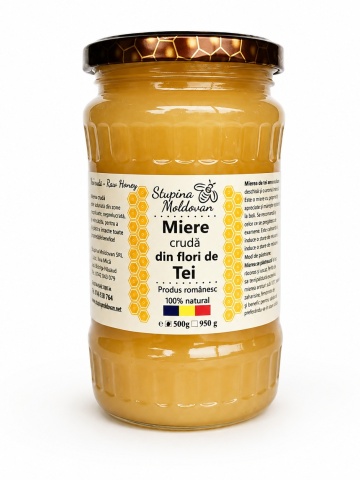 Miere cruda de Tei 500g Stupina Moldovan