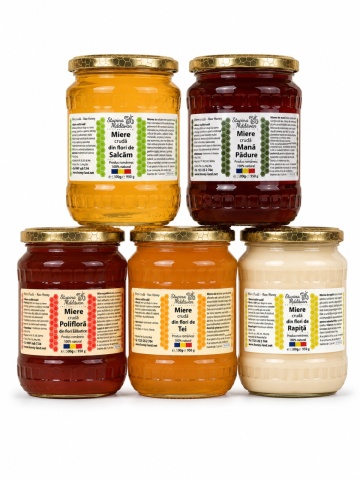 Pachet 5 x Miere Stupina Moldovan 950g + Transport GRATUIT