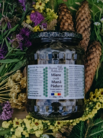 Miere cruda de Mana 950g Stupina Moldovan - Img 3