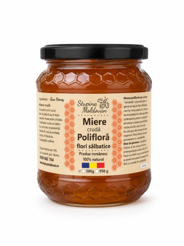 Miere cruda Poliflora 500g Stupina Moldovan - Img 1