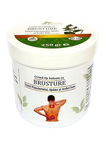 Cremă tip balsam cu Brusture, Untul Pământului, Spânz și Ardei Iute 250g