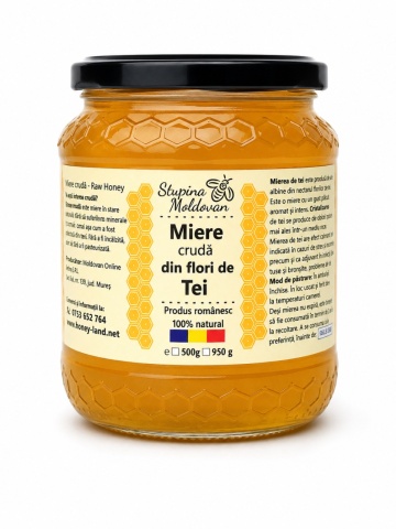 Miere cruda de Tei 500g Stupina Moldovan