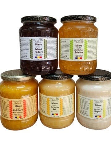 Pachet 5 x Miere Stupina Moldovan 950g + Transport GRATUIT