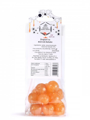 Bomboane cu miere de manuka 70g - Apidava - Img 2