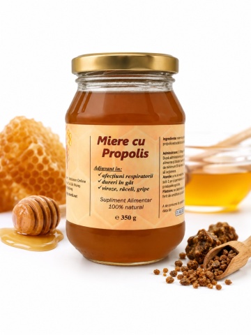 Miere cu Propolis 350g Stupina Moldovan - Img 2