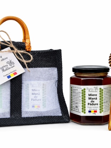 Set Cadou 2x Miere Stupina Moldovan - Negru