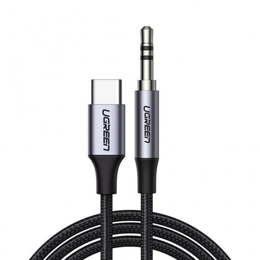 Cablu Audio Adaptor Type-C la Jack 1m - Ugreen (30633) - Deep Gray