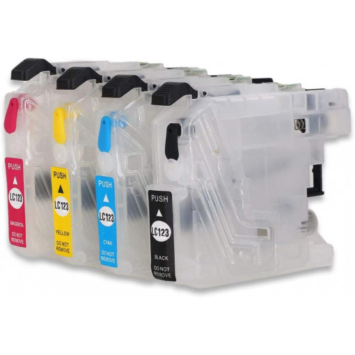 Cartuse reincarcabile pt BROTHER LC123 autoresetabile, multipack 4 cartuse ( BK, C, M, Y )