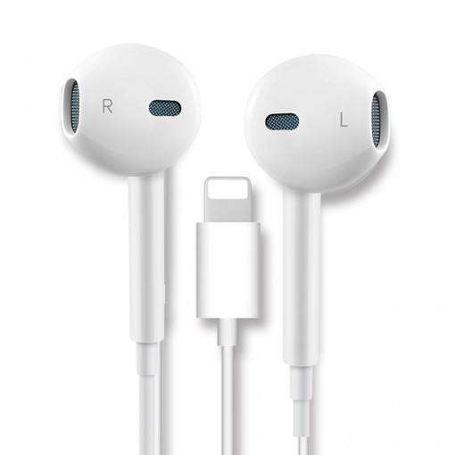 Casti Audio Stereo Lightning cu Microfon, 1.2m - Yesido (YH28) - White