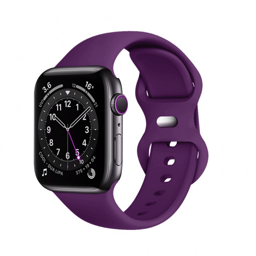 Curea pentru Apple Watch 1/2/3/4/5/6/7/8/SE/SE 2/Ultra (42/44/45/49mm) - Techsuit Watchband (W031) - Dark Purple