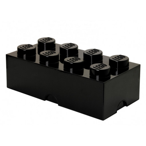 Cutie depozitare LEGO 2x4 negru