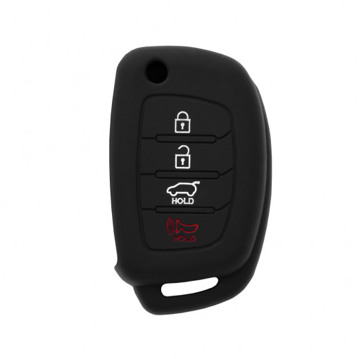 Husa pentru cheie Hyundai Santa Fe, Elantra - Techsuit Car Key Case (3003.03) - Black