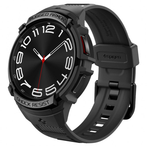 Husa pentru Samsung Galaxy Watch6 Classic 43mm + Curea - Spigen Rugged Armor Pro - Black