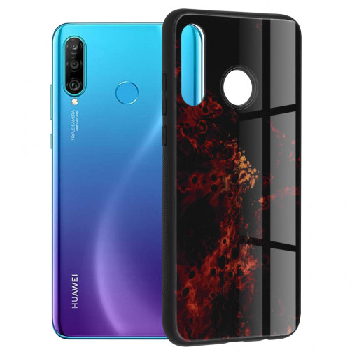Husa telefon Huawei P30 lite / P30 lite New Edition - Techsuit Glaze Series - Red Nebula