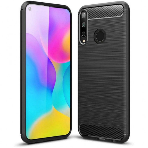 Husa telefon Huawei P40 Lite E - Techsuit Carbon Silicone - Black