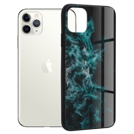 Husa telefon iPhone 11 Pro Max - Techsuit Glaze Series - Blue Nebula