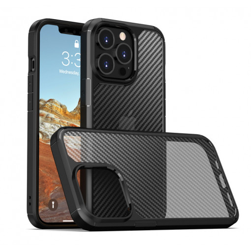 Husa telefon iPhone 13 Pro Max - Techsuit Carbon Fuse - Black