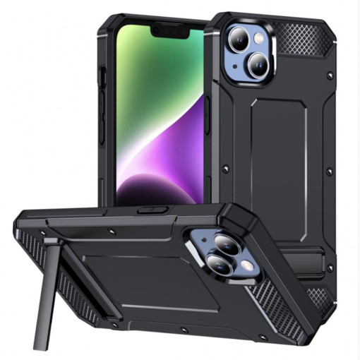 Husa telefon iPhone 14 Plus - Techsuit Hybrid Armor Kickstand - Black