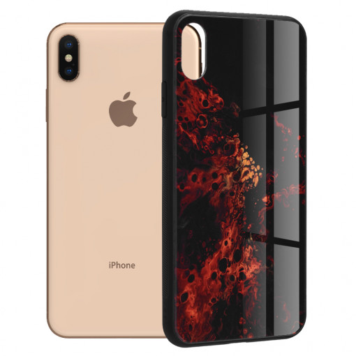 Husa telefon iPhone XS Max - Techsuit Glaze Series - Red Nebula