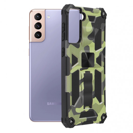Husa telefon Samsung Galaxy S21 Plus 5G - Techsuit Blazor Series - Camo Lime