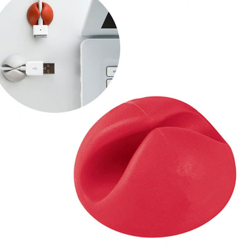 Organizator Cabluri Universal de Birou - Techsuit - Red