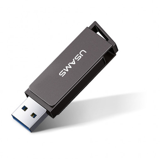 Stick de Memorie USB 128GB - USAMS Rotable (US-ZB197) - Iron Gray