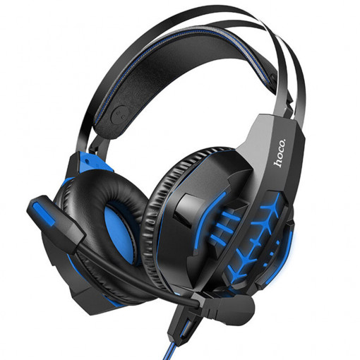 Casti Gaming Jack 3.5mm, USB - Hoco (W102 Cool) - Blue