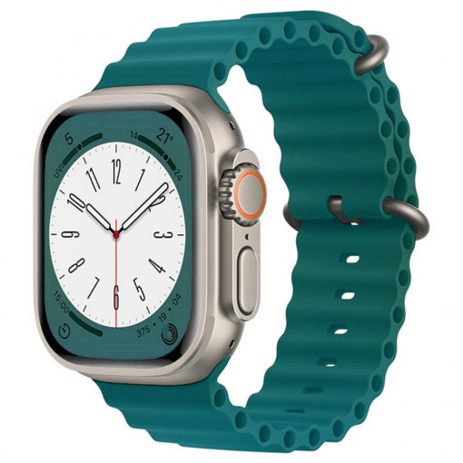 Curea pentru Apple Watch 1/2/3/4/5/6/7/8/SE/SE 2 (38/40/41mm) - Techsuit Watchband (W038) - Office Green