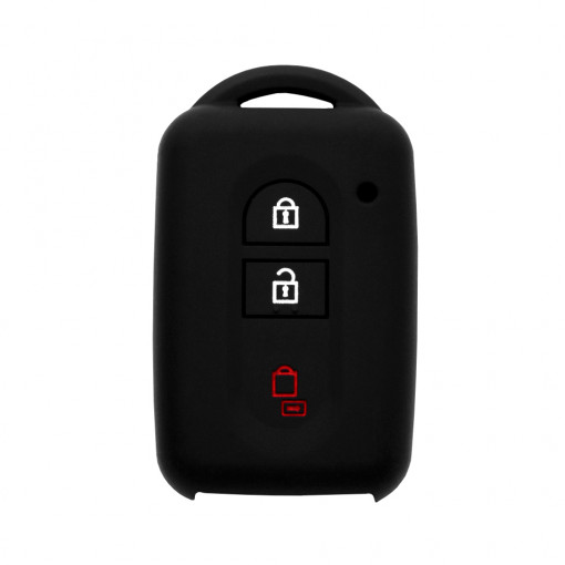 Husa pentru cheie Nissan Note, Navara, Qashqai - Techsuit Car Key Case (1016.06) - Black