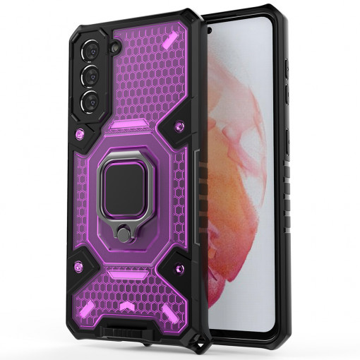 Husa telefon Samsung Galaxy S21 FE 5G - Techsuit Honeycomb Armor - Rose-Violet