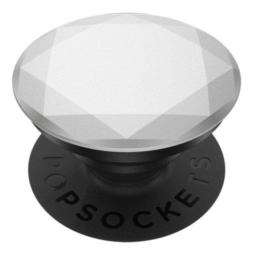 Suport pentru telefon - Popsockets PopGrip - Metallic Diamond Silver