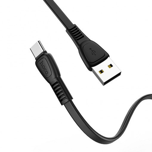 Cablu de Date USB-A la Type-C 12W, 2.4A, 1m - Hoco Noah (X40) - Black