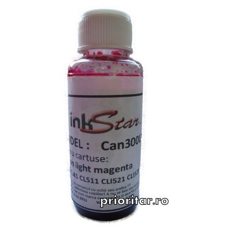 Cerneala CANON  DYE CISS color FOTO ROSIE  ( Refill Color Photo Light Magenta ) pe baza de apa -  100 ml