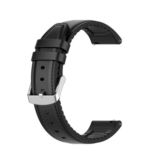 Curea pentru Samsung Galaxy Watch (46mm) / Gear S3, Huawei Watch GT / GT 2 / GT 2e / GT 2 Pro / GT 3 (46 mm) - Techsuit Watchband 22mm (W007) - Black