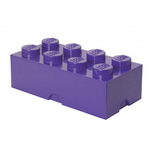 Cutie depozitare LEGO 2x4 violet mediu