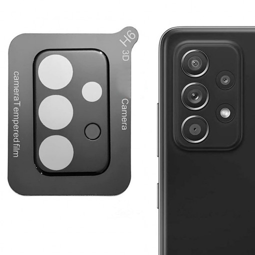 Folie Camera pentru Samsung Galaxy A52 4G / A52 5G / A52s 5G - Mocolo Silk HD PRO Camera Glass - Black