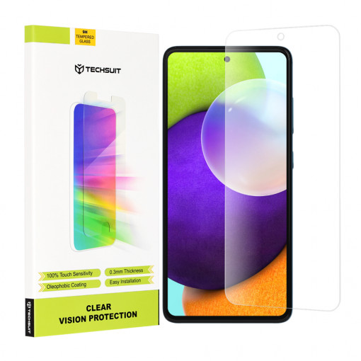 Folie protectie telefon Samsung Galaxy A52 4G - Techsuit Clear Vision Glass - Transparent