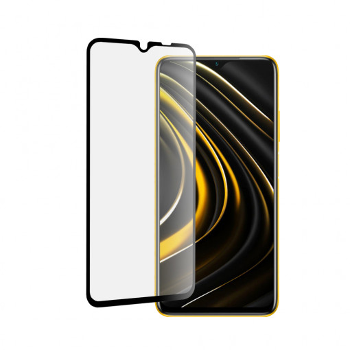 Folie protectie telefon Xiaomi Poco M3 / Redmi 9 Power / Redmi 9T - Mocolo 3D Curved Full Glue Glass - Black