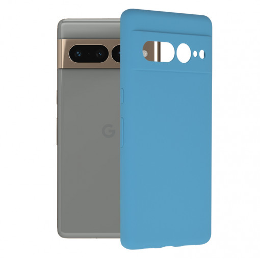 Husa telefon Google Pixel 7 Pro - Techsuit Soft Edge Silicone - Denim Blue