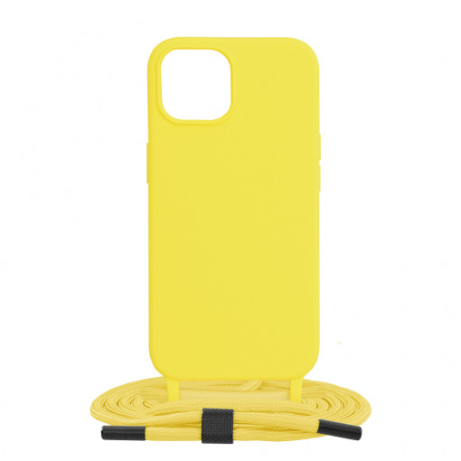 Husa telefon iPhone 15 - Techsuit Crossbody Lanyard - Yellow