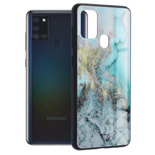 Husa telefon Samsung Galaxy A21s - Techsuit Glaze Series - Blue Ocean