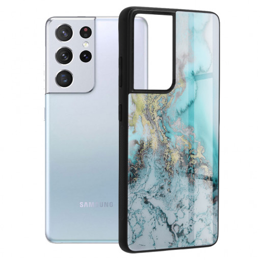 Husa telefon Samsung Galaxy S21 Ultra 5G - Techsuit Glaze Series - Blue Ocean
