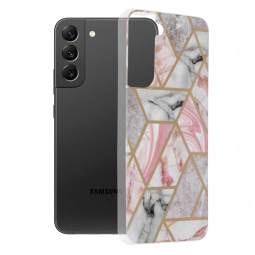 Husa telefon Samsung Galaxy S22 Plus 5G - Techsuit Marble Series - Pink Hex