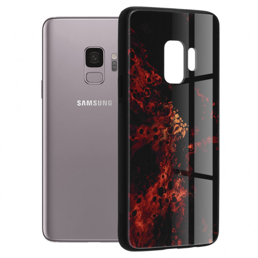 Husa telefon Samsung Galaxy S9 - Techsuit Glaze Series - Red Nebula