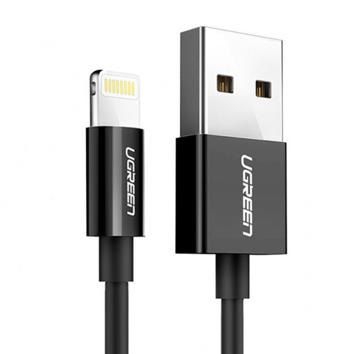 Cablu de Date USB la Lightning, 2m - Ugreen (80823) - Black