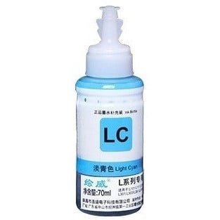 Cerneala FOTO ALBASTRA pentru Epson T6735 LIGHT CYAN vopsea DYE T-6735 CISS - 70 ML