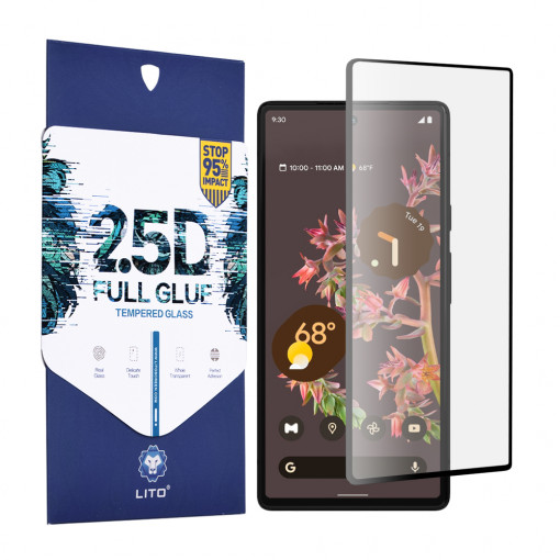 Folie protectie telefon Google Pixel 6 - Lito 2.5D FullGlue Glass - Black