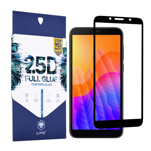 Folie protectie telefon Huawei Y5p - Lito 2.5D FullGlue Glass - Black