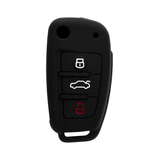 Husa pentru cheie Audi S3, A4, RS6/Seat Exeo - Techsuit Car Key Case (1009.05) - Black